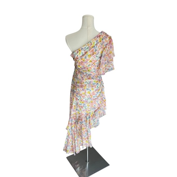 Amur - Clayton Floral One-Shoulder Dress Sz 0 - Picture 6 of 10